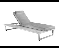gescova barcelona sunlounger alu white with sintered stone