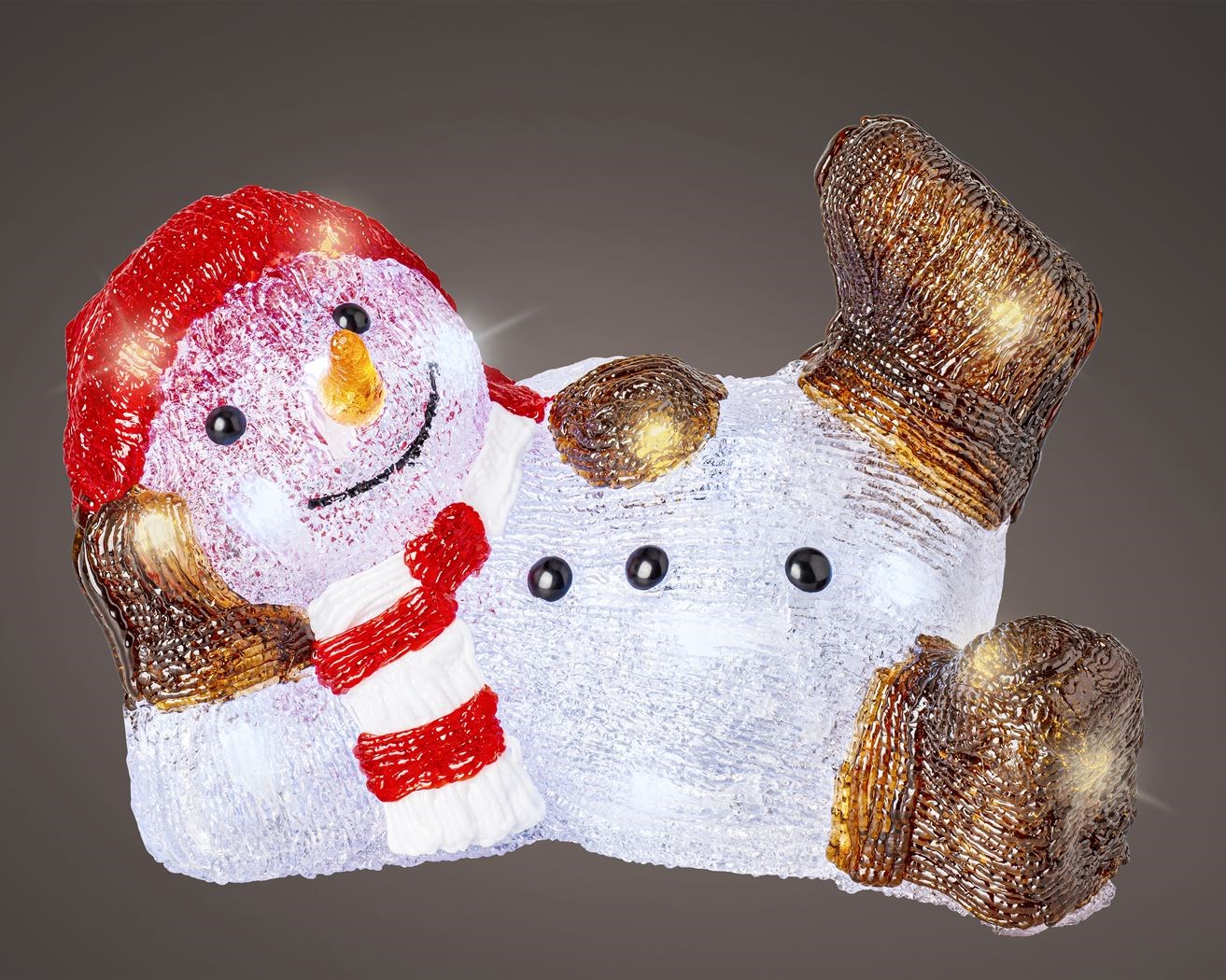 led sneeuwpop acryl snowman steady buiten koelwit (b/o) Tuincentrum