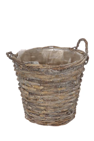 basket flowerpot white