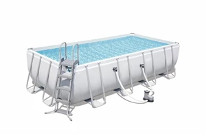 bestway zwembad power steel rectangular pool set