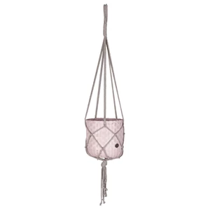 handed by dangle round basket nude with macramé hanger