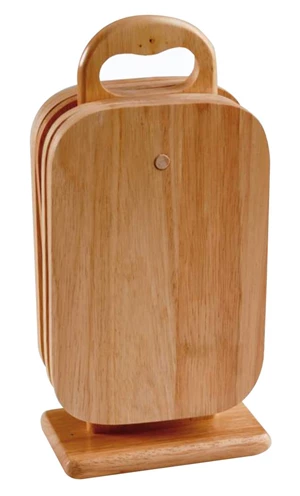 houten broodplanken met houder (7-delig)