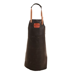not just bbq leather apron black