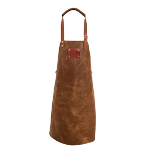 not just bbq leather apron cognac