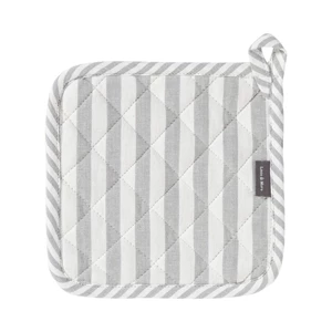 linen & more pothouder medium fine stripe light grey