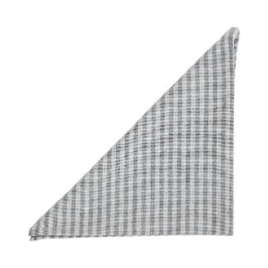linen & more servet medium fine stripe dark grey l (2sts)