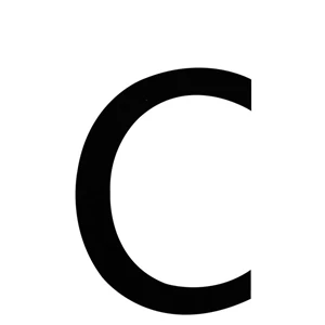 plexi letter zelfklevend c