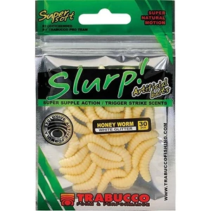slurp bait honey worm xl natural white (25sts)(182-00-310)
