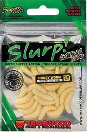 slurp bait honey worm xl red glitter (25sts)(182-00-340)