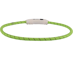 halsband led visio light nylon reflecterend groen