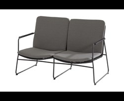 4so elba living bench 2 seater with seat and back cushions anthracite