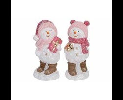 sneeuwman boy/girl star-gift roze