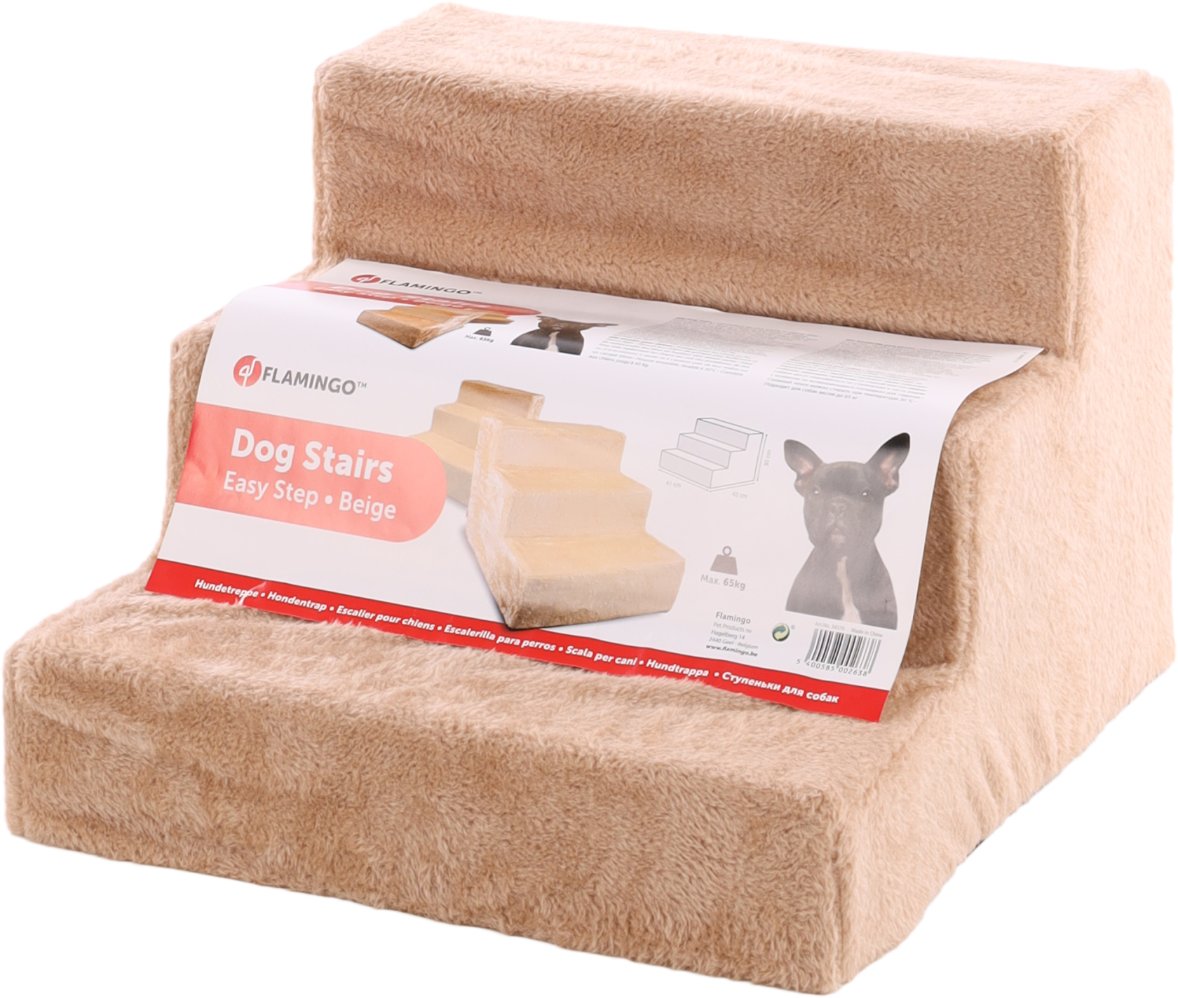 Flamingo Hondentrap Easy step Grijs 45x60x 40cm Flamingo Flamingo Hondentrap Easy step Grijs 45x60x 40cm Flamingo
