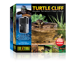 exo terra turtle cliff terrarium met filter + rots m