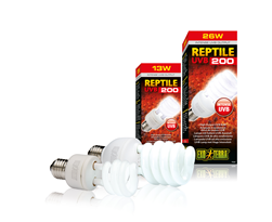 Exo Terra Reptile UVB 200, woestijnterrariumlamp, compacte UVB-lamp voor in de woestijn levende reptielen, 13 W, fitting E27 Exo Terra Reptile UVB 200, woestijnterrariumlamp, compacte UVB-lamp voor in de woestijn levende reptielen, 13 W, fitting E27