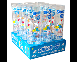 drinkfles smurfin transparant