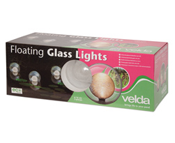 velda floating glass lights (3sts)