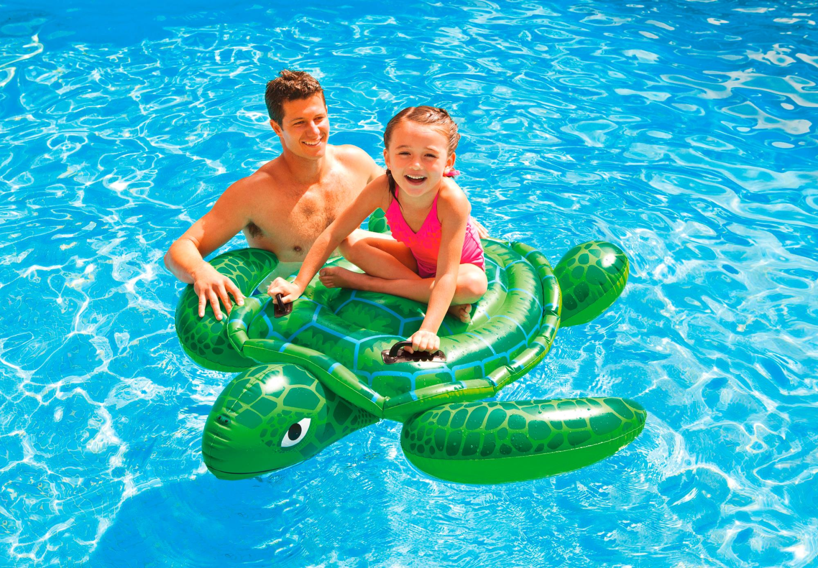 Flotteur Intex Lil’ Sea Turtle – Porteur Tortue Pour Enfants 3 Ans – 150 X 127 Cm – Poignées Sécurisées