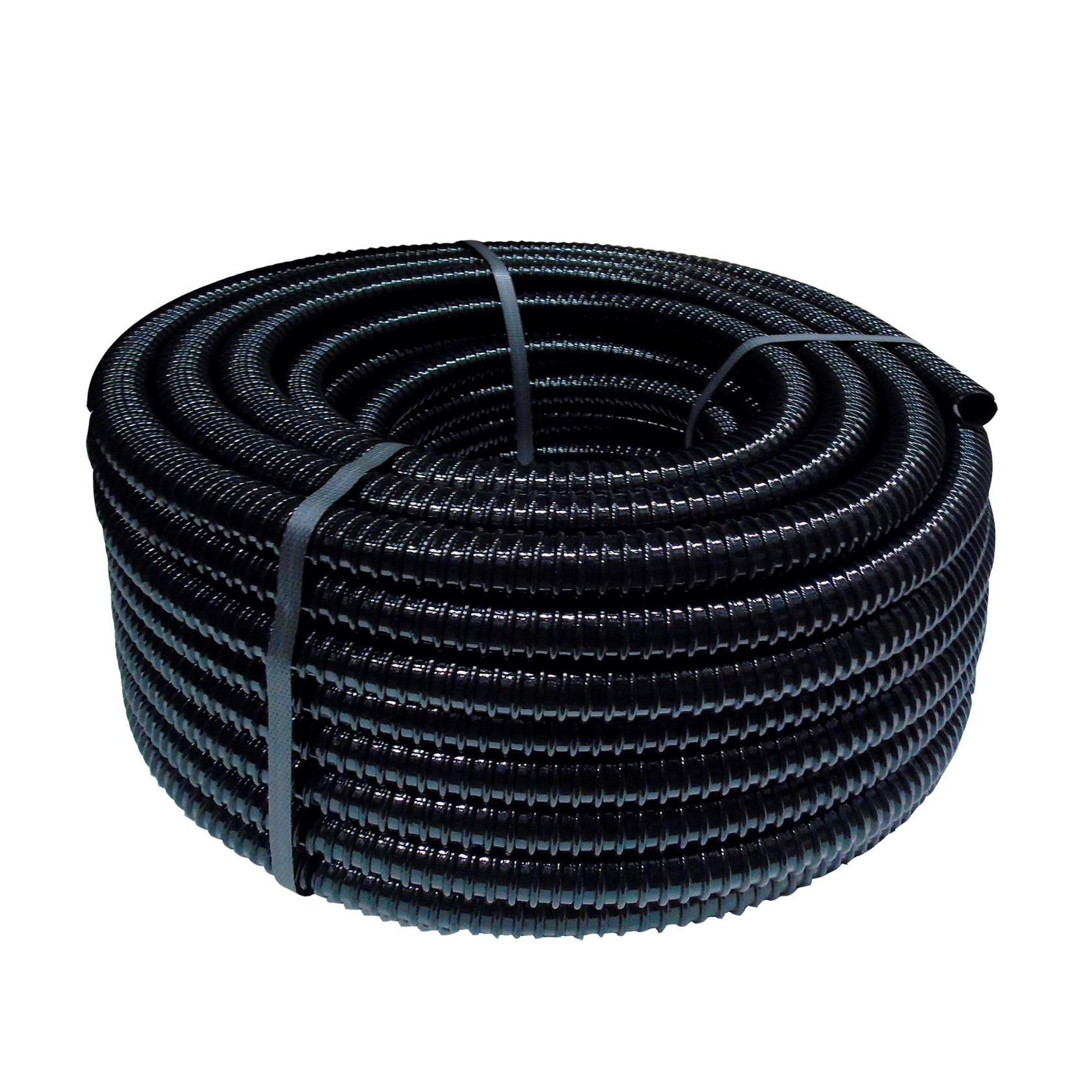 25m Vijverslang spiraalslang 40 mm (1 1/2″) Zwart