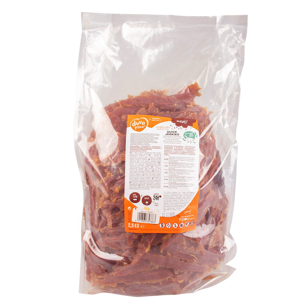 Duvo Meat Duck Jerkies 2500 gram - Dierenwinkel Expert