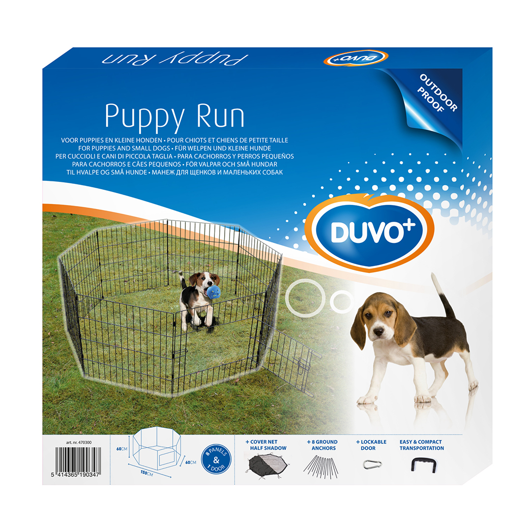 Vrijloop Puppy-box, Honden Vrijloopgebied, hekwerk met poort; 80 cm Vrijloop Puppy-box, Honden Vrijloopgebied, hekwerk met poort; 80 cm