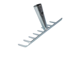 Grashark verzinkt metaal zonder steel 22 tanden 47 cm Grashark verzinkt metaal zonder steel 22 tanden 47 cm