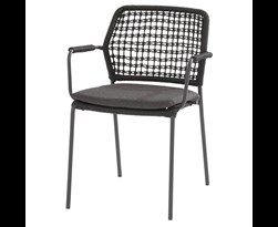 4so barista stacking chair anthracite with cushion