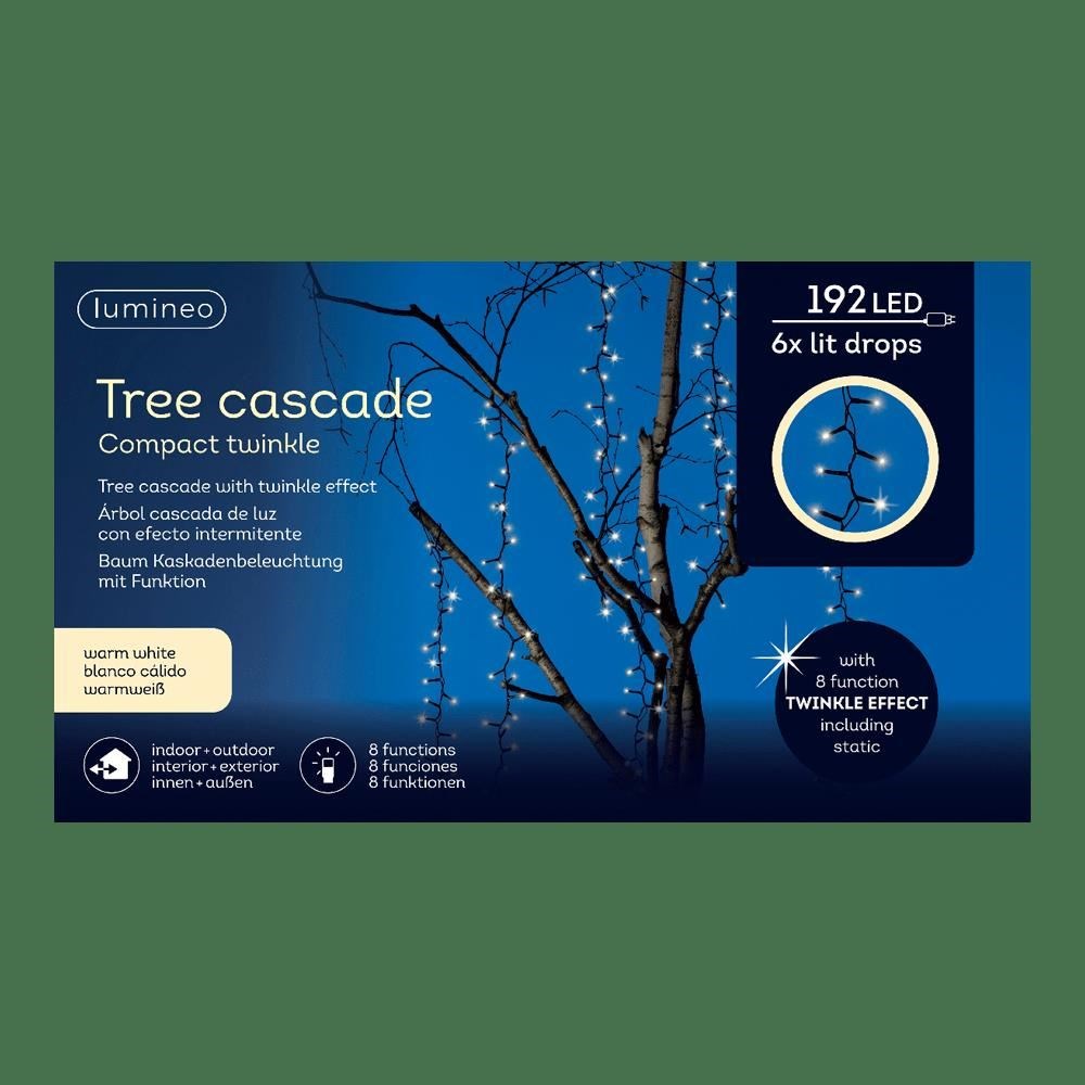 led tree cascade compact 8 functie twinkel effect buiten zwart/warmwit ...