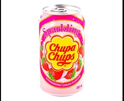 chupa chups drink sparkling strawberry cream