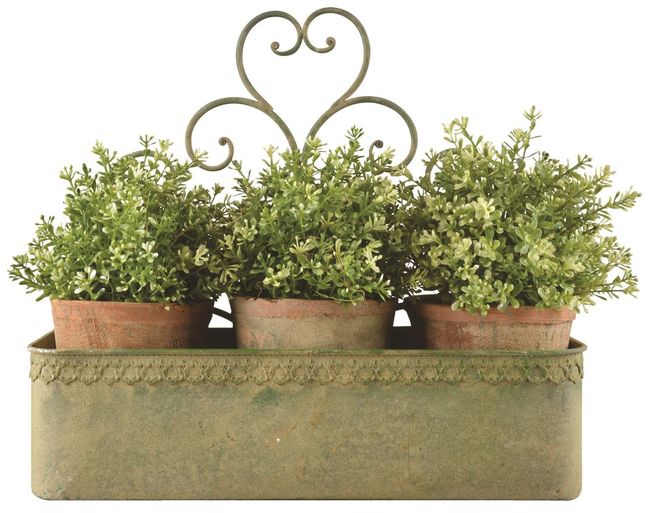 Decoris Plantenbak - ophangbaar - zink - blauw - 32 x 16 cm | Leen Bakker Decoris Plantenbak - ophangbaar - zink - blauw - 32 x 16 cm | Leen Bakker