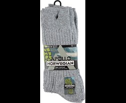 apollo men norwegian socks norwegian grey (3-pack)