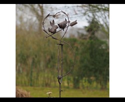 metal ornament balans vogels/hart