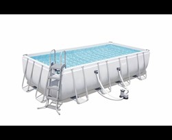 bestway zwembad power steel rectangular pool set