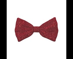bow tie xmas glitter red dog l