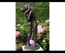 bronzen beeld - modern liefdespaar