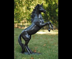 bronzen beeld - steigerend paard