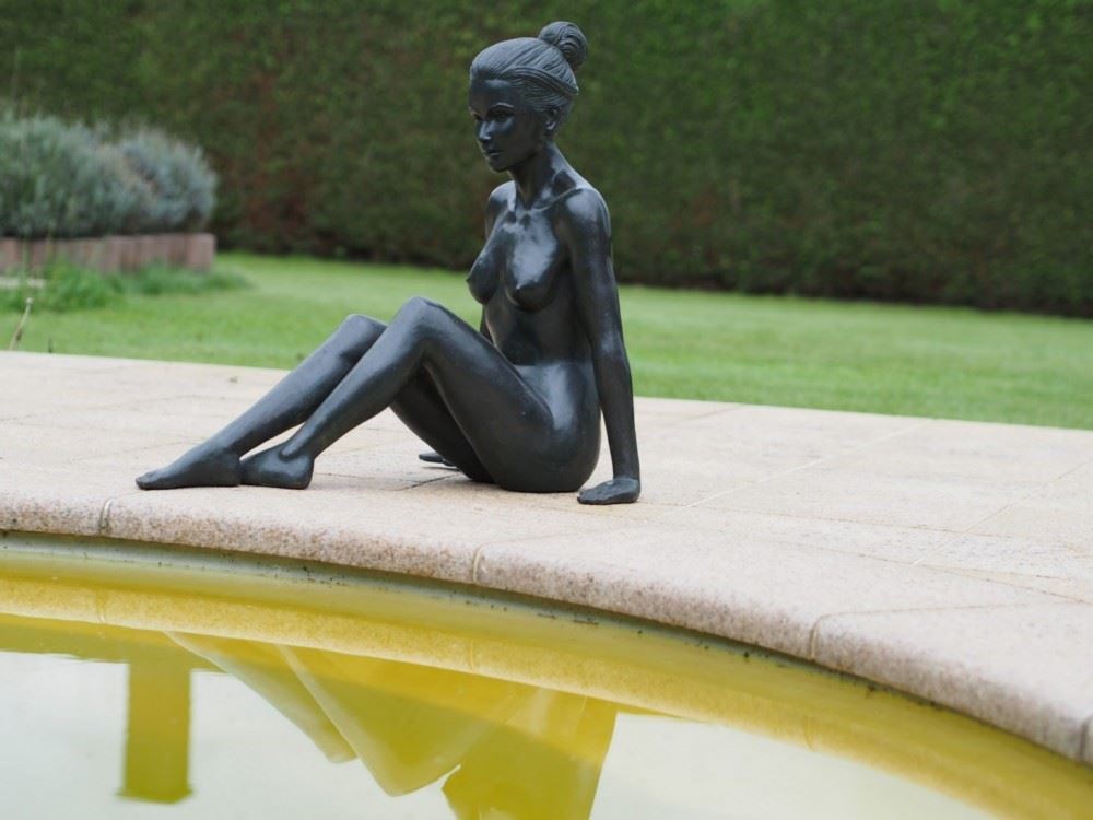 bronzen beeld vrouw naakt - Tuincentrum