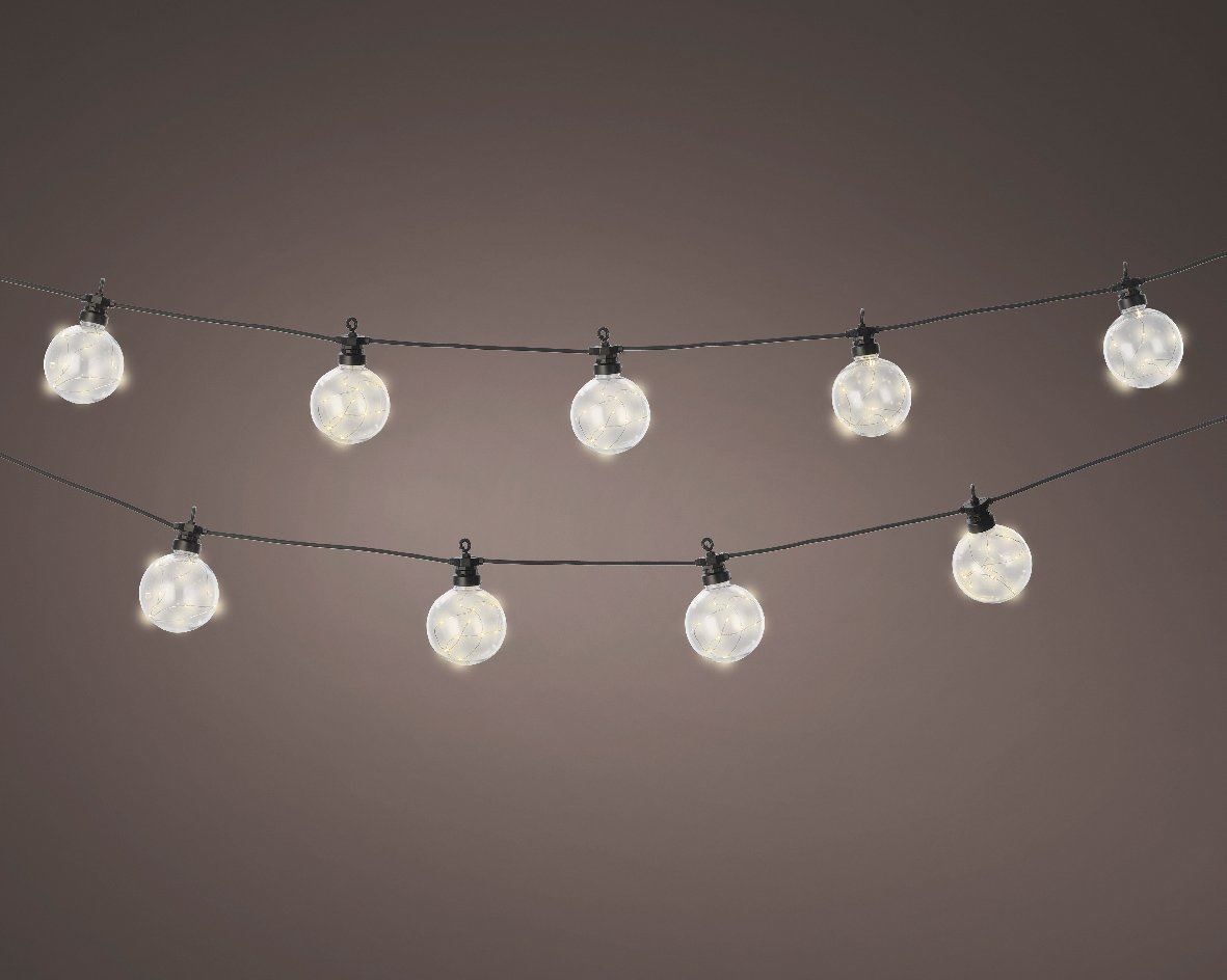 Lights4fun 20-delige Micro Led-lichtketting Gele Bloemen Op Batterijen Werkende Timer Binnen En Buitenverlichting Tuindecoratie Balkon
