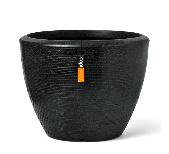 Capi Pot capi pot bol granite zwart - Tuincentrum Pelckmans