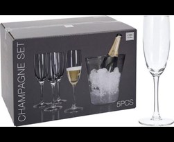 champagneglas (4sts) en champagnekoeler