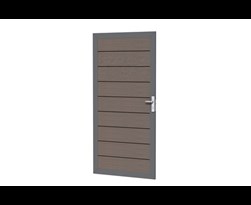 composiet deur in aluminium frame bruin