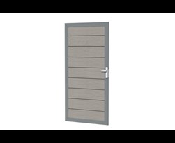 composiet deur in aluminium frame grijs