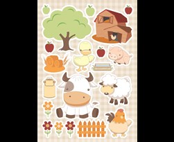 crearreda baby farm wall sticker
