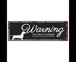 d&d home warning sign dachshund gb zwart