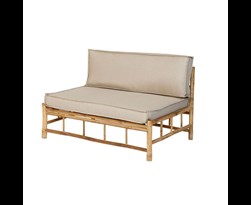 exotan bamboo pallet bench, incl.taupe cushion