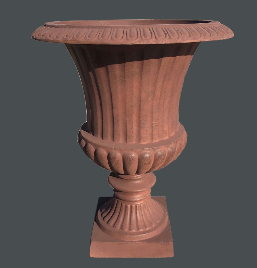 fiberglass french vase rib rusty Tuincentrum Pelckmans