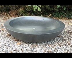 waterornament fiberstone bowl donker grijs