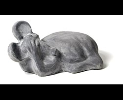 funny mouse lying grey wash