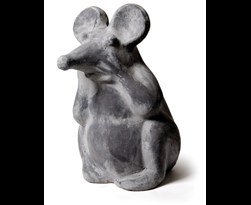 funny mouse thinking grey wash
