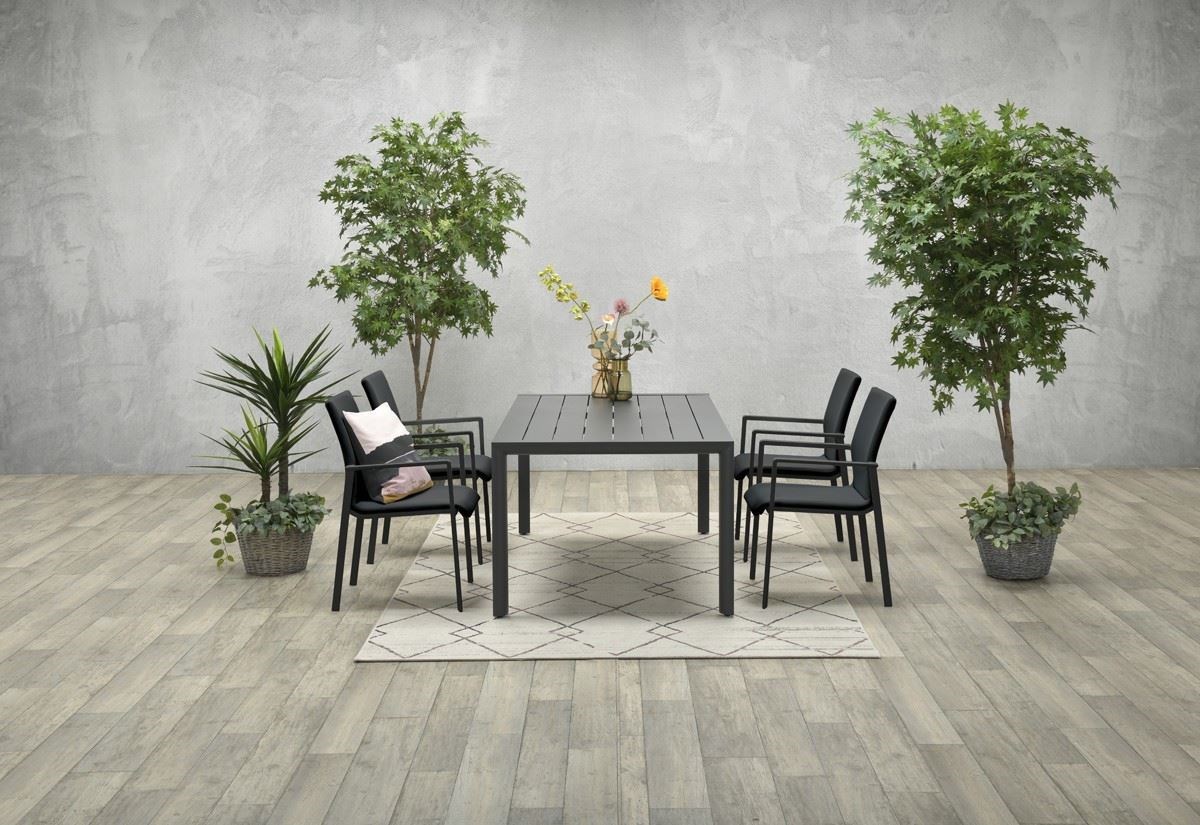 voorjaar ondergoed Leegte garden impressions dining tafel gosford carbon black - Tuincentrum Pelckmans